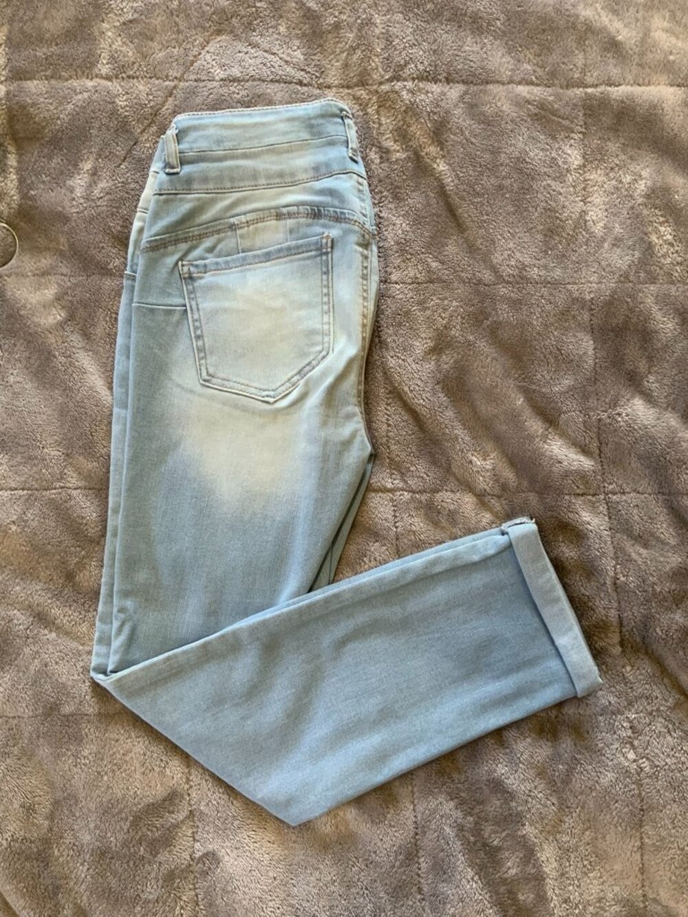 Wax Jean Butt, I Love You Juniors Size 7 Light Blue Denim Jeans (1292)